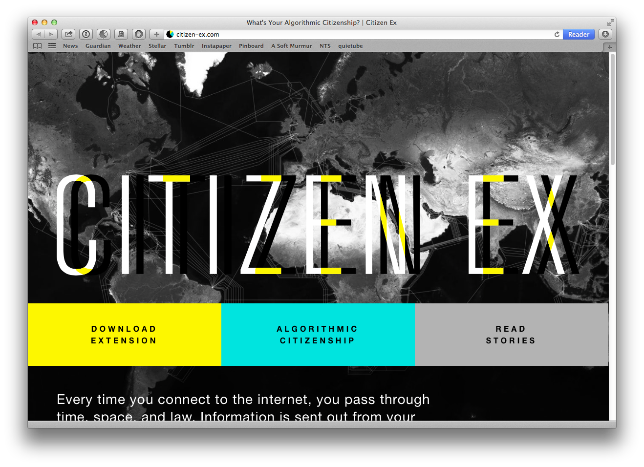 Screenshot der website »www.citizen-ex.com«