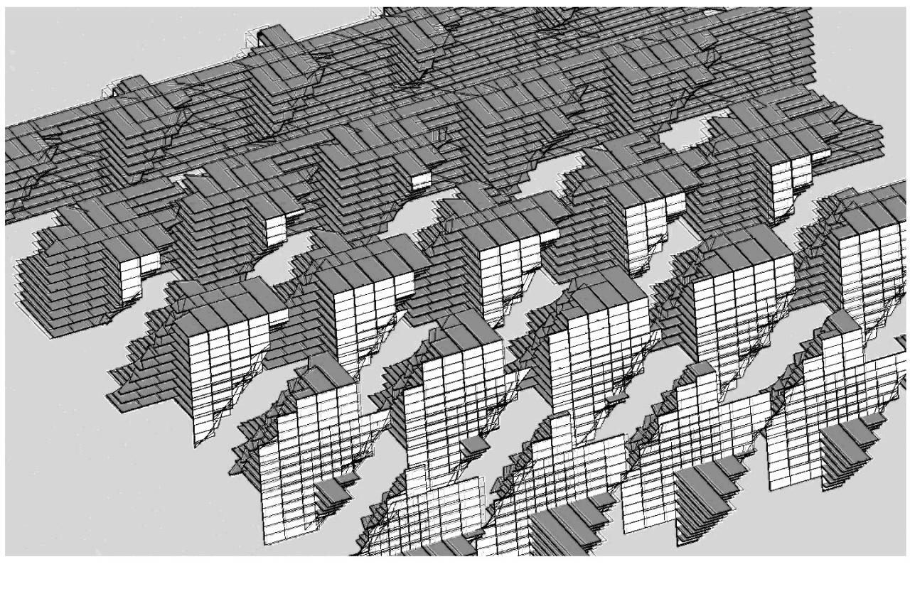 Graphical representation of an arrangement of generated grey areas