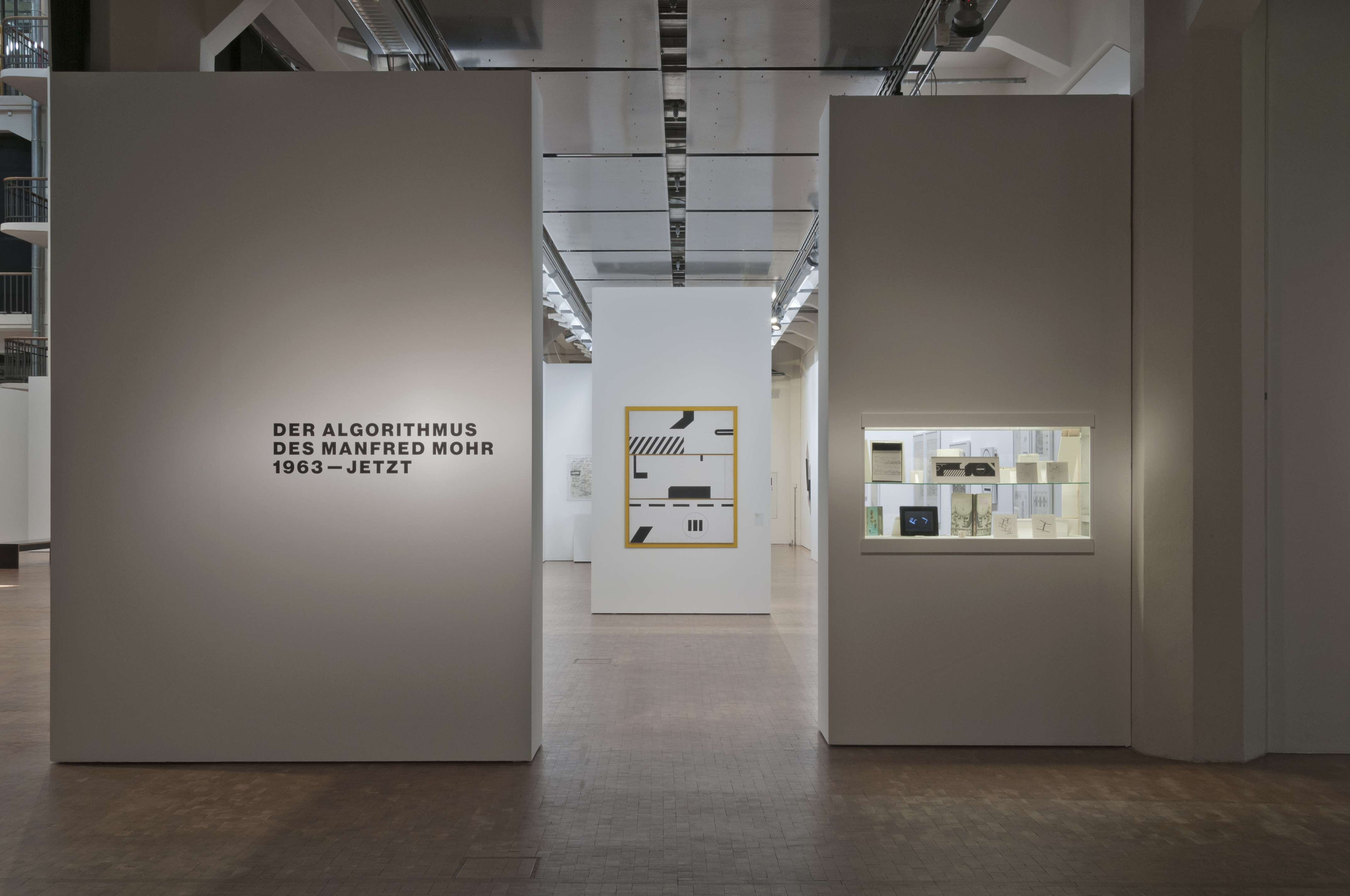 View of the entrance »Der Algorithmus des Manfred Mohr«