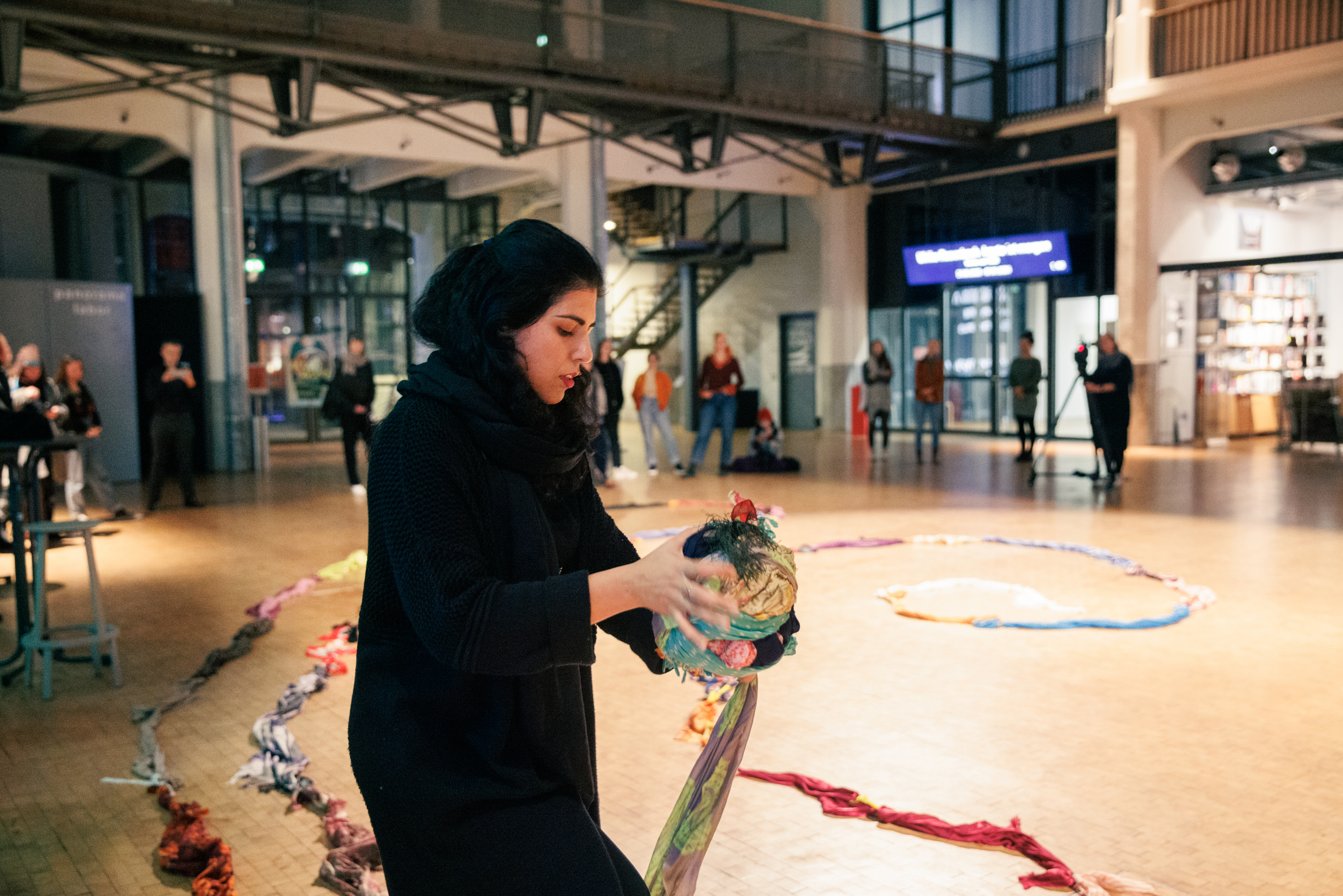 Performance "Woven World" by Farzane Vaziritabar at ZKM | Karlsruhe.