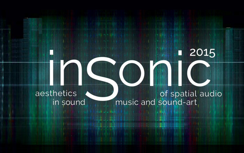 Weisse Schrift auf farbigem Hintergrund: insonic 2015