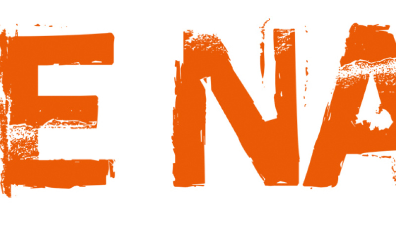 Orange font »NEUE NATUR«