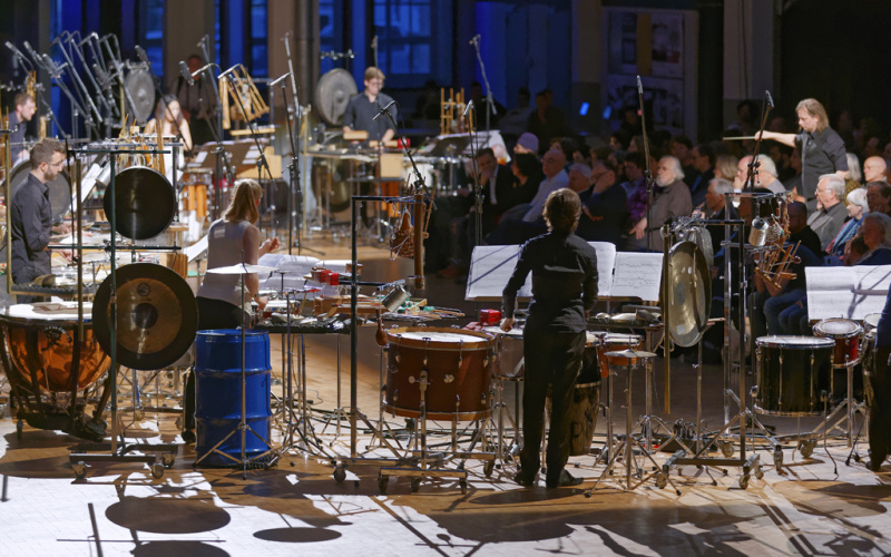 Musicians play diverse percussions