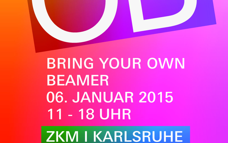 In bunter Schrift steht "Bring your own beamer" geschrieben.