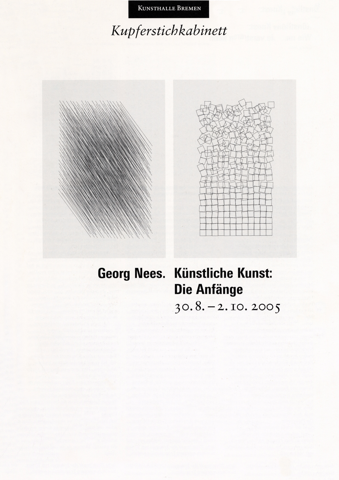 Cover der Publikation »Georg Nees: Künstliche Kunst. Die Anfänge«