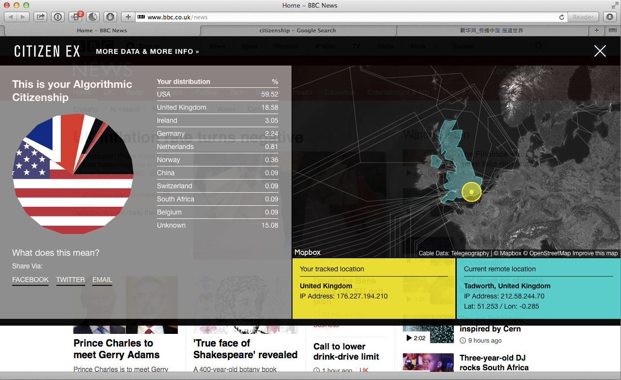 screenshot of the website »www.citizen-ex.com«