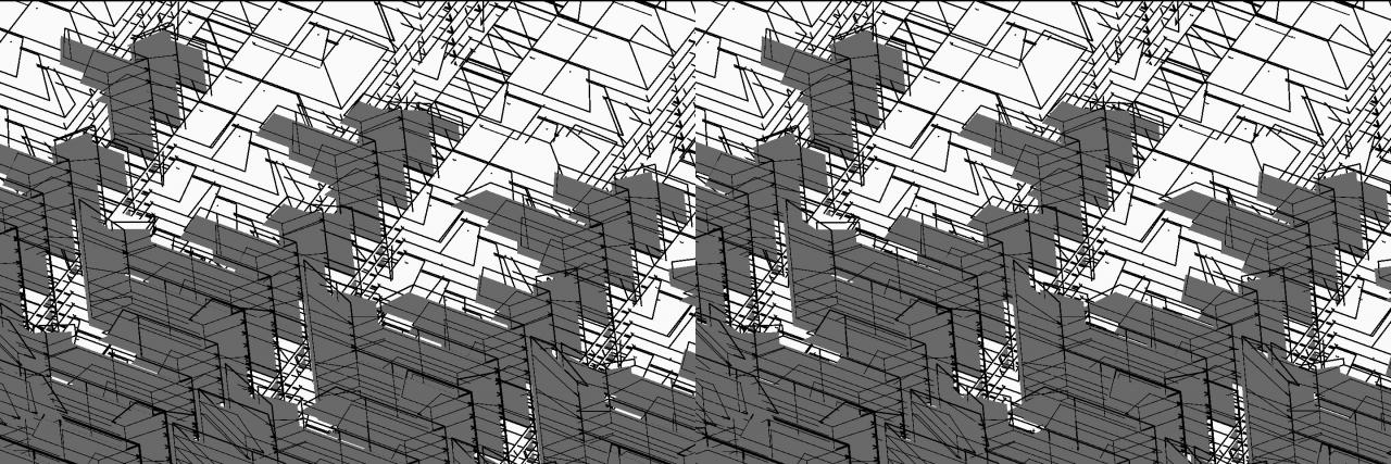 Graphical representation of an arrangement of generated grey areas