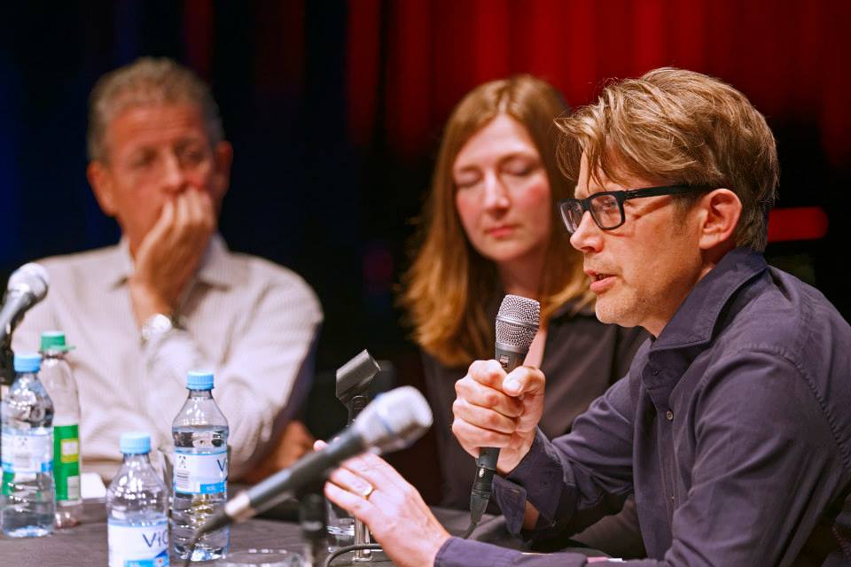 Rainer Guldin, Steffi Winkler und Nils Röller am Mikrofon