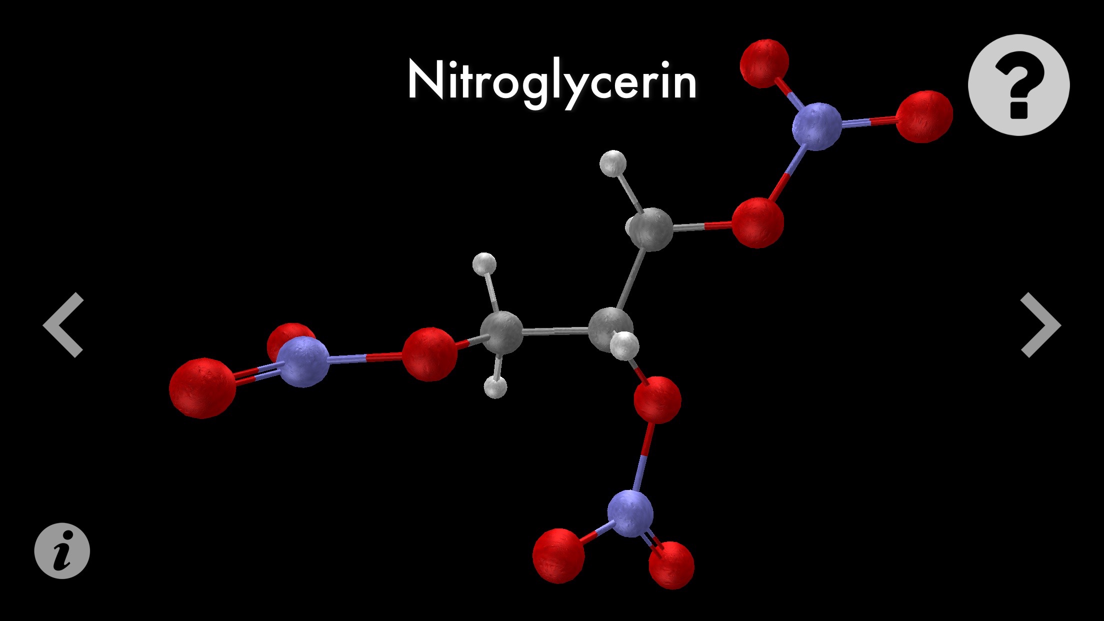 Screenshot of the app »Molecules that Changed the World«