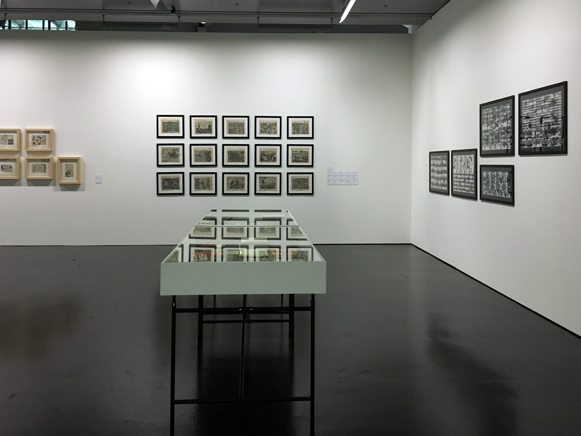 View of the exhibition »Nanni Balestrini. Wer das hir liest braucht sich vor nichts mehr zu fürchten«