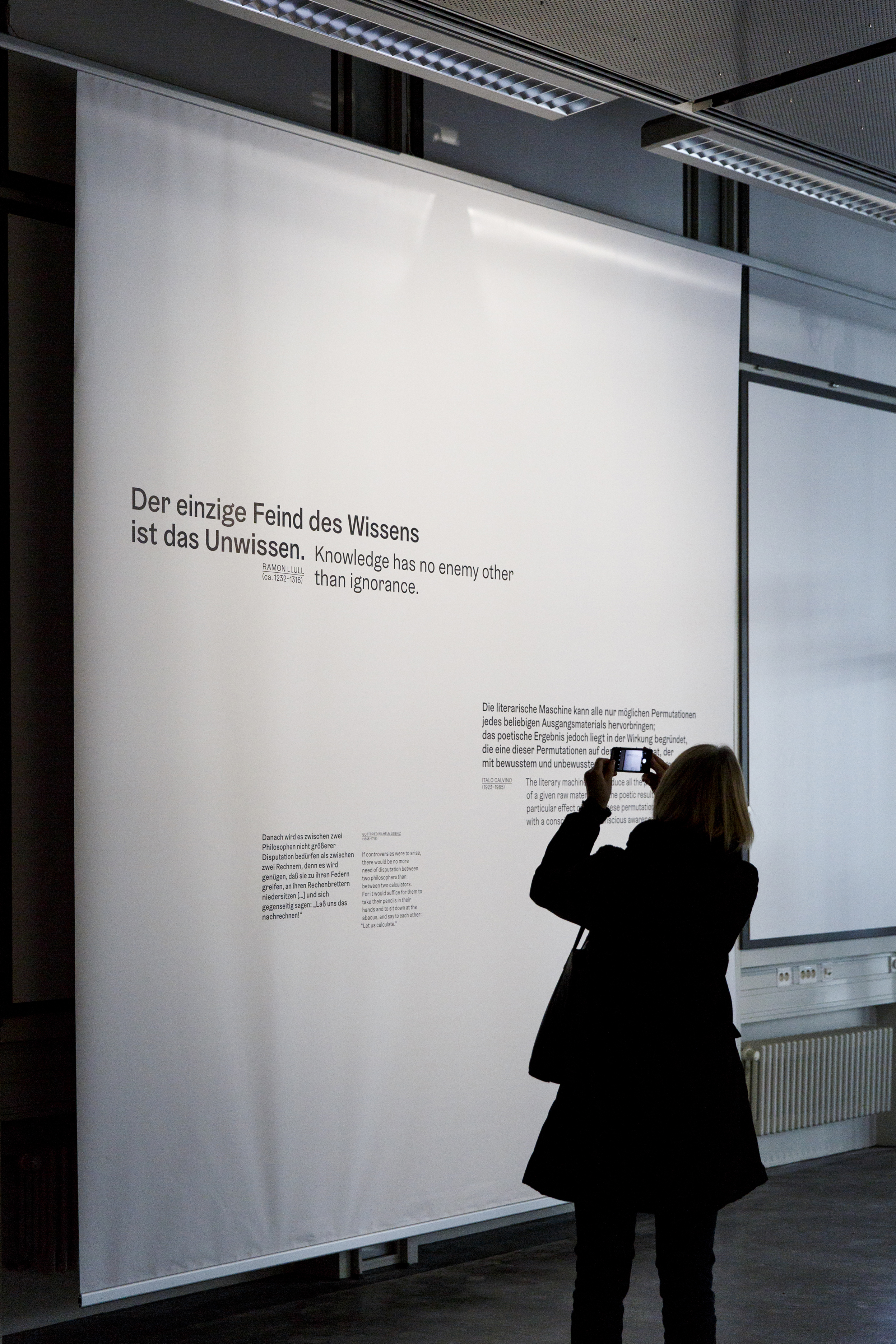 Exhibition view »DIA-LOGOs. Ramon Llull and the ars combinatoria« 