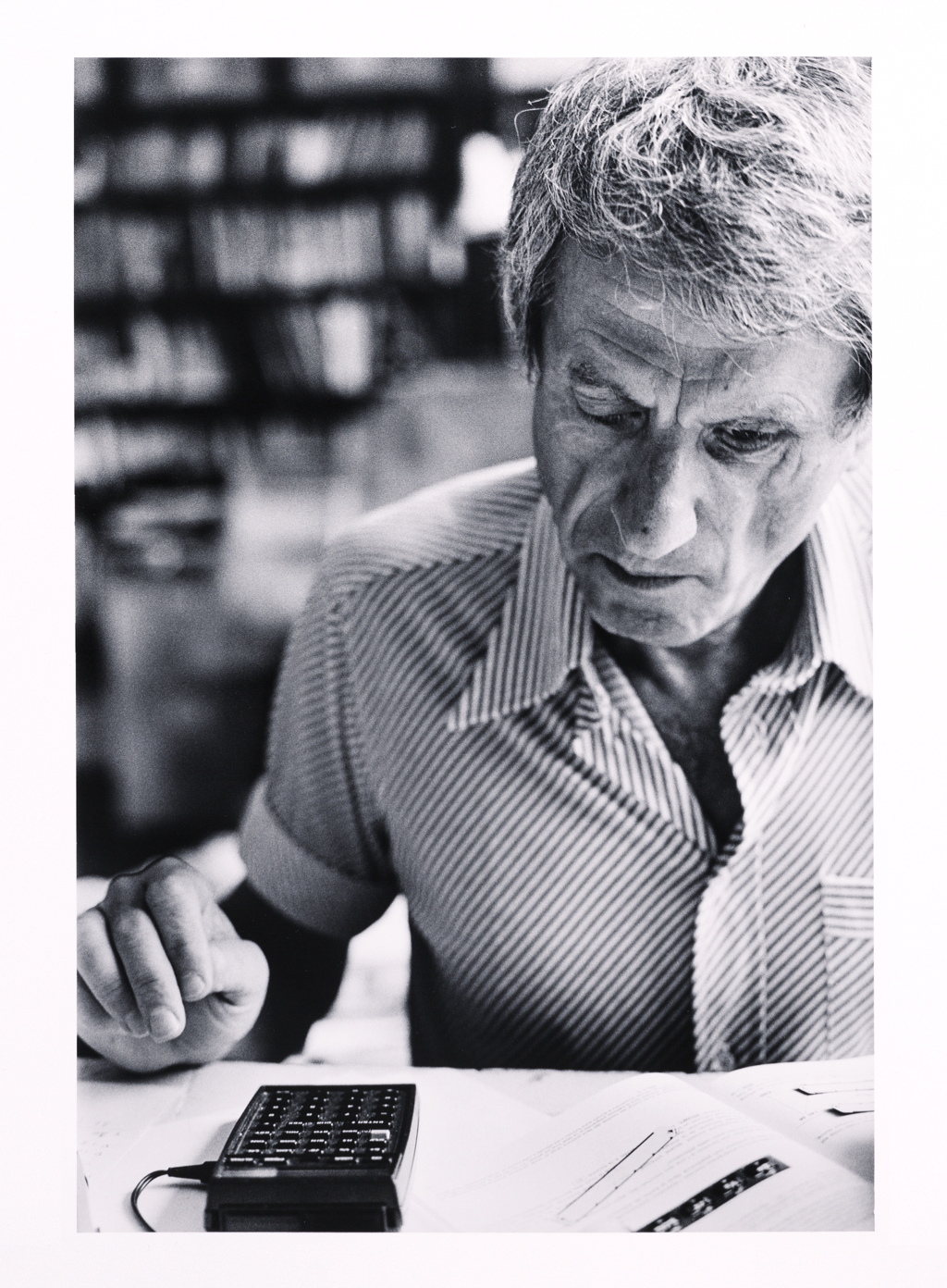 Iannis Xenakis at his studio in Paris