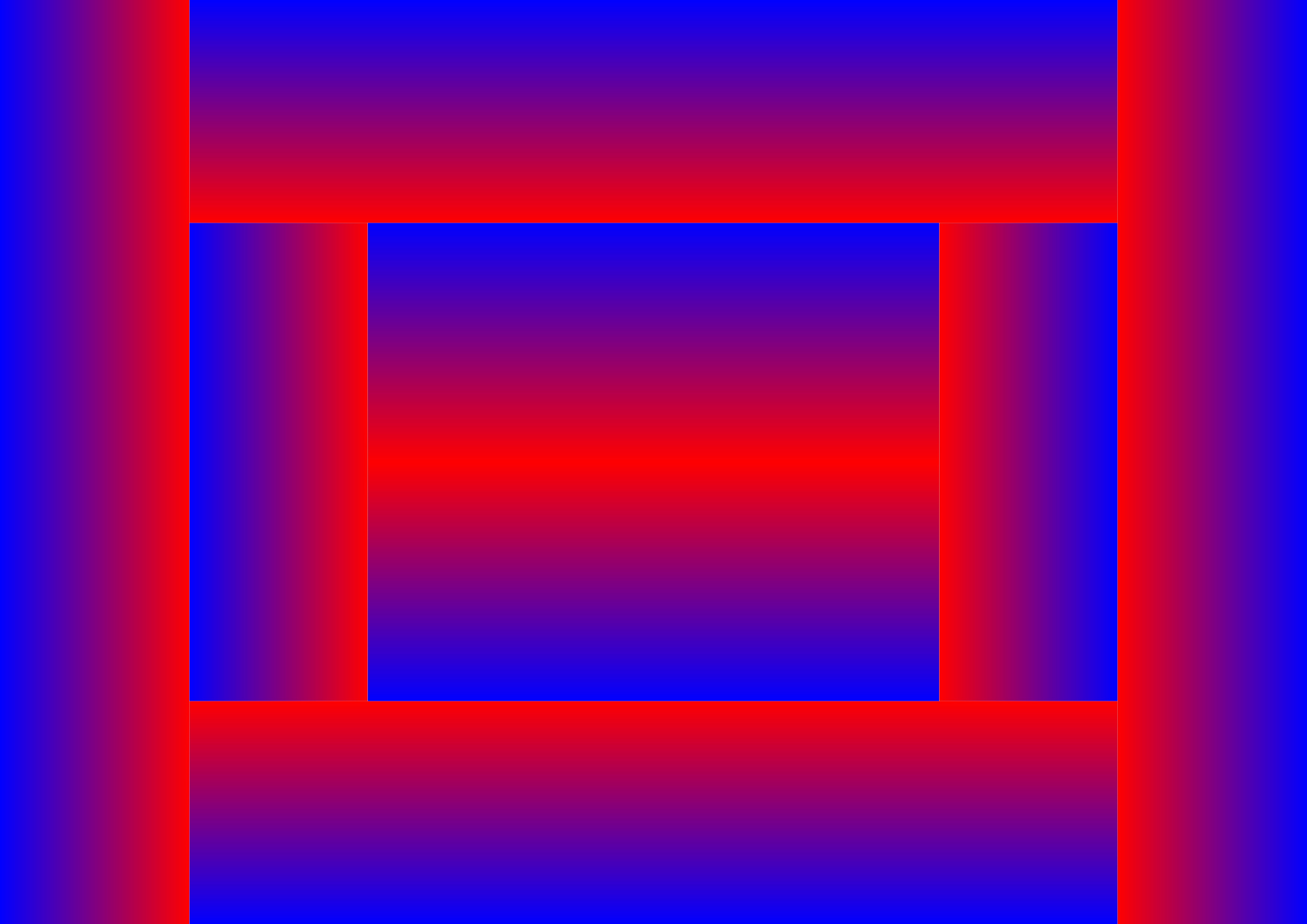 Zu sehen sind verschieden große Rechtecke mit Farbverläufen zwischen rot und blau.