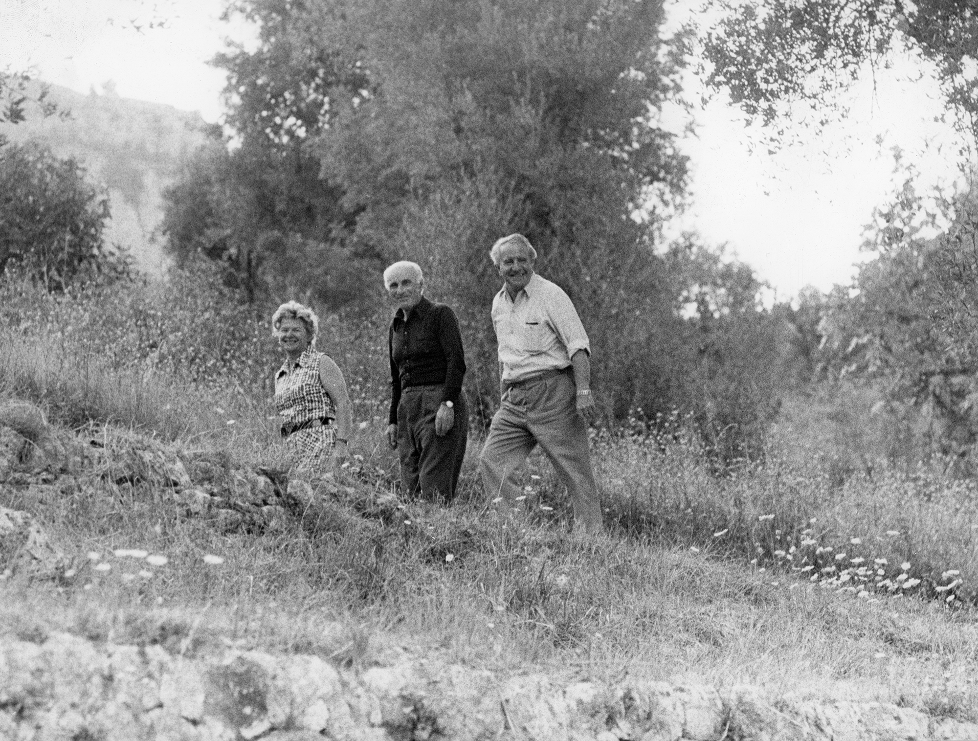 Elisabeth Walther, Francis Ponge und Max Bense, Bar sur Loup 1972